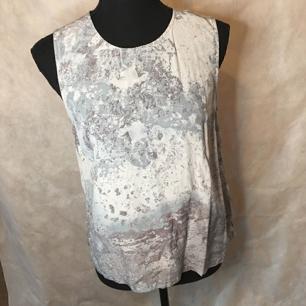 100% Silk sleeveless shell top S Cynthia Rowley